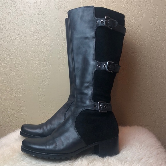 Ecco Shoes - Ecco Esmeralda Black Suede Leather Boot